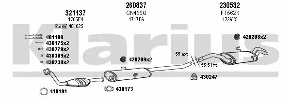 Klarius 180410E Exhaust system 180410E