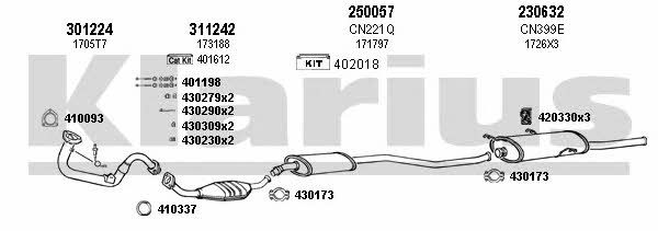 Klarius 180434E Exhaust system 180434E