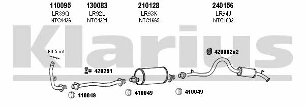 Klarius 090118E Exhaust system 090118E