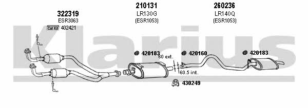 Klarius 090135E Exhaust system 090135E