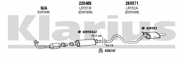 Klarius 090143E Exhaust system 090143E