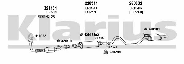 Klarius 090148E Exhaust system 090148E