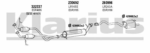 Klarius 090169E Exhaust system 090169E