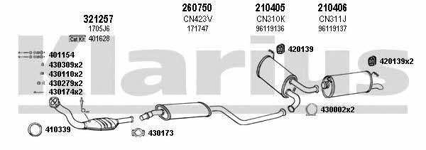 Klarius 180470E Exhaust system 180470E