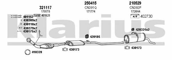 Klarius 180483E Exhaust system 180483E