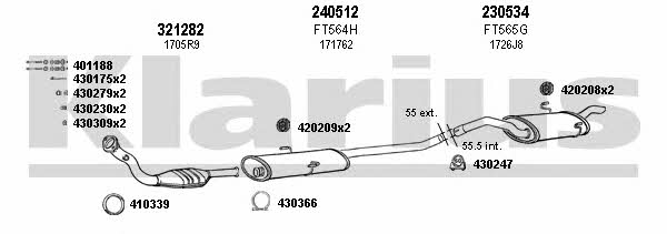 Klarius 180506E Exhaust system 180506E