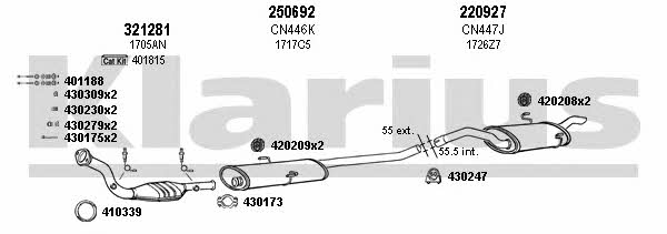 Klarius 180515E Exhaust system 180515E