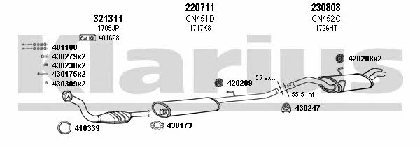 Klarius 180517E Exhaust system 180517E