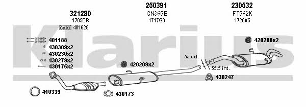 Klarius 180527E Exhaust system 180527E