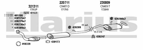 Klarius 180547E Exhaust system 180547E