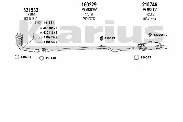  180556E Exhaust system 180556E