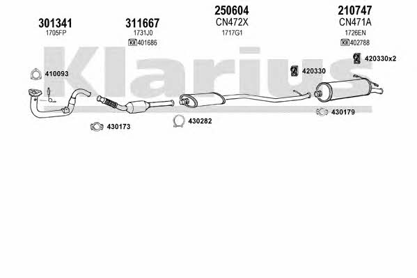 Klarius 180558E Exhaust system 180558E
