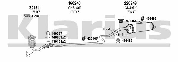 Klarius 180595E Exhaust system 180595E