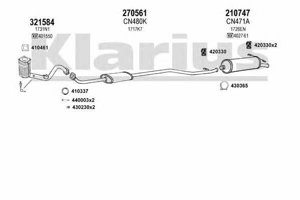 Klarius 180599E Exhaust system 180599E