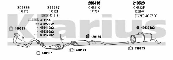 Klarius 180608E Exhaust system 180608E