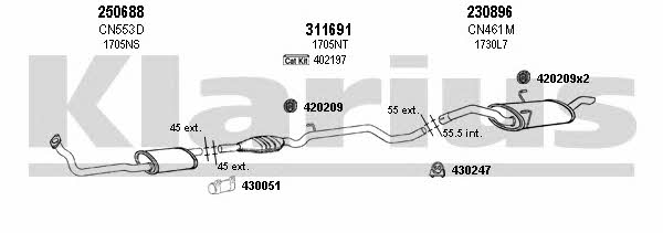 Klarius 180617E Exhaust system 180617E