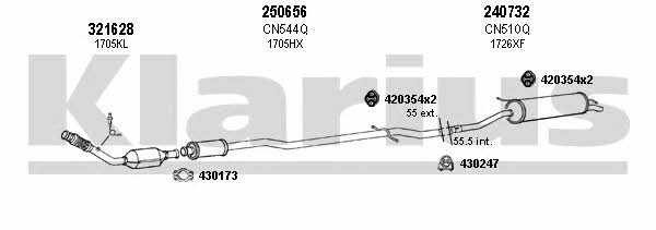 Klarius 180630E Exhaust system 180630E