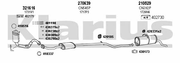 Klarius 180632E Exhaust system 180632E