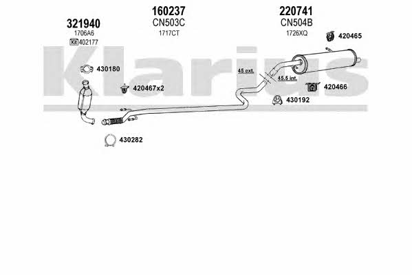 Klarius 180635E Exhaust system 180635E