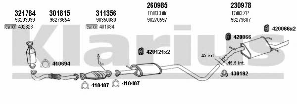 Klarius 310044E Exhaust system 310044E