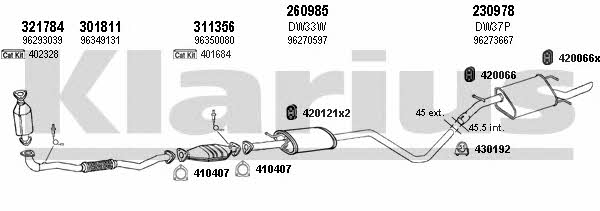 Klarius 310045E Exhaust system 310045E