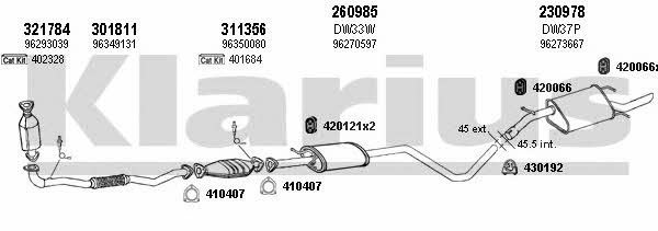 Klarius 310047E Exhaust system 310047E