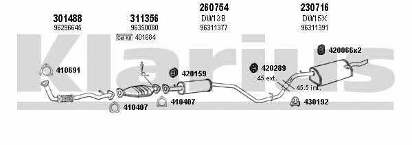 Klarius 310055E Exhaust system 310055E