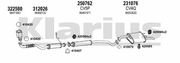 Klarius 310057E Exhaust system 310057E