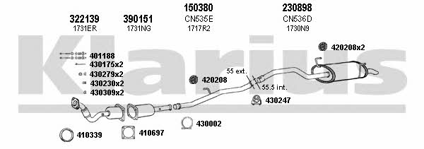 Klarius 180699E Exhaust system 180699E