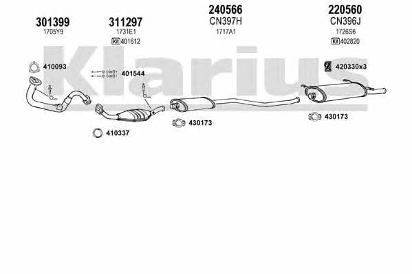 Klarius 180730E Exhaust system 180730E