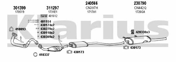 Klarius 180732E Exhaust system 180732E