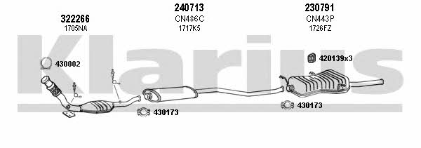 Klarius 180733E Exhaust system 180733E