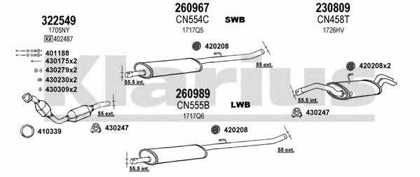 Klarius 180771E Exhaust system 180771E