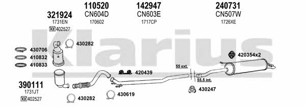 Klarius 180791E Exhaust system 180791E