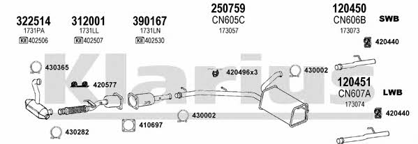 Klarius 180796E Exhaust system 180796E