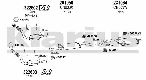 Klarius 180802E Exhaust system 180802E