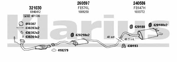 Klarius 361317E Exhaust system 361317E