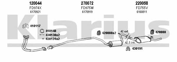  361348E Exhaust system 361348E