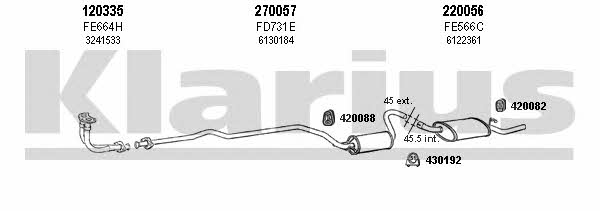 Klarius 361357E Exhaust system 361357E