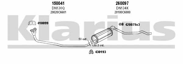 Klarius 270100E Exhaust system 270100E