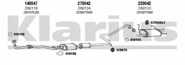 Klarius 270219E Exhaust system 270219E