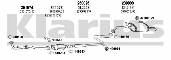Klarius 270225E Exhaust system 270225E