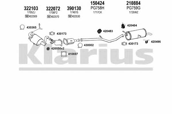 Klarius 180829E Exhaust system 180829E