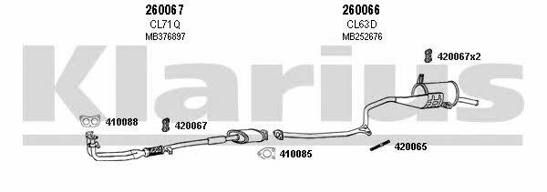 Klarius 210047E Exhaust system 210047E