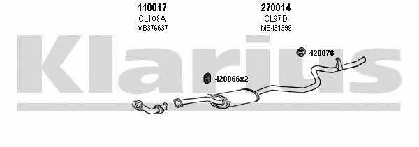 Klarius 210076E Exhaust system 210076E