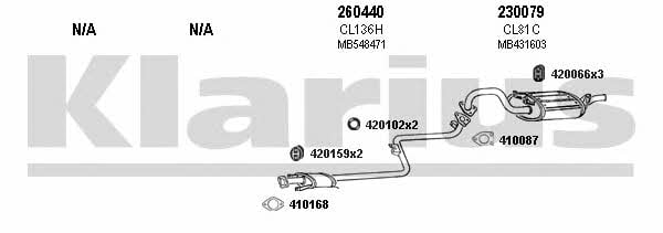 Klarius 210091E Exhaust system 210091E