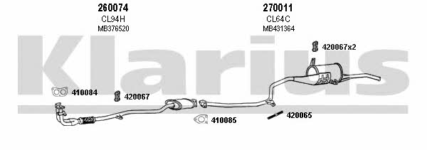 Klarius 210098E Exhaust system 210098E