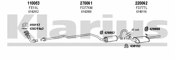  361365E Exhaust system 361365E