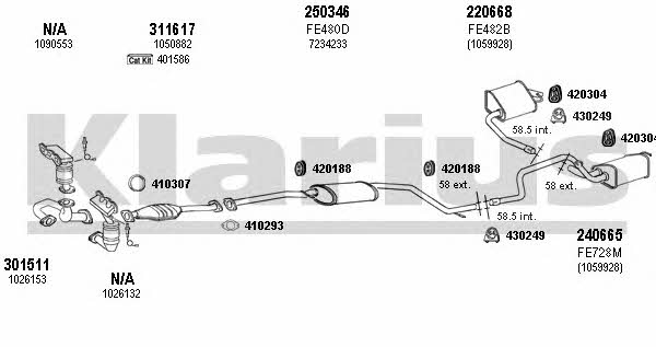 Klarius 361407E Exhaust system 361407E