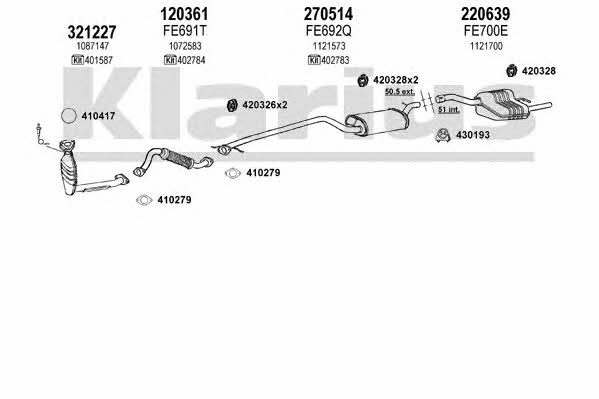  361427E Exhaust system 361427E